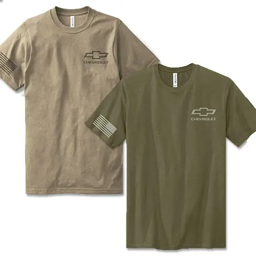 Chevrolet Bowtie Patriot Usa Made T-Shirt W/ American Flag 1