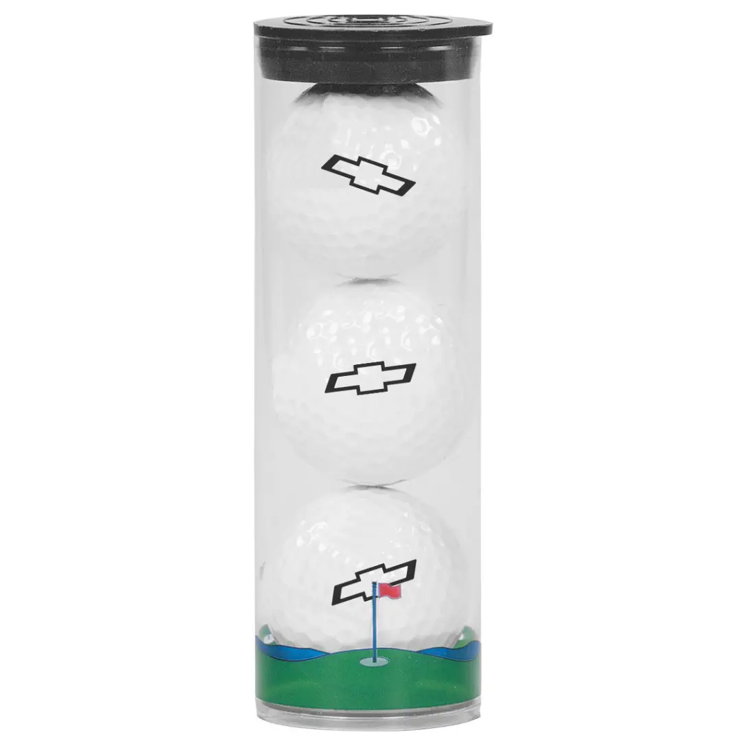 Chevrolet Bowtie Pinnacle Gold Golf Balls 1