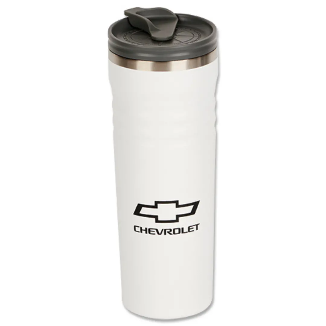 Chevrolet Bowtie White Stainless Steel Tumbler 1