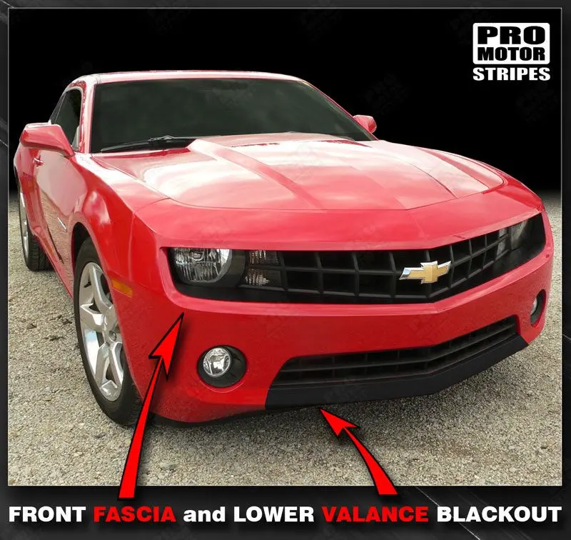 Chevrolet Camaro 2010-2013 Front Fascia Valance Blackout Decals 1