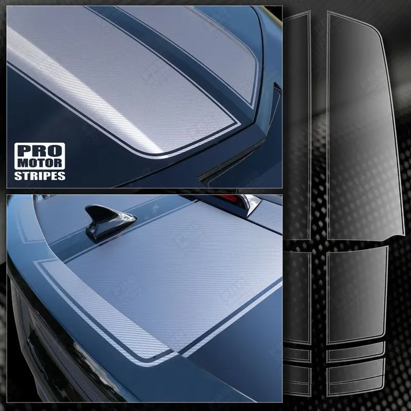 Chevrolet Camaro 2010-2015 Carbon Fiber Rally Racing Stripes 1