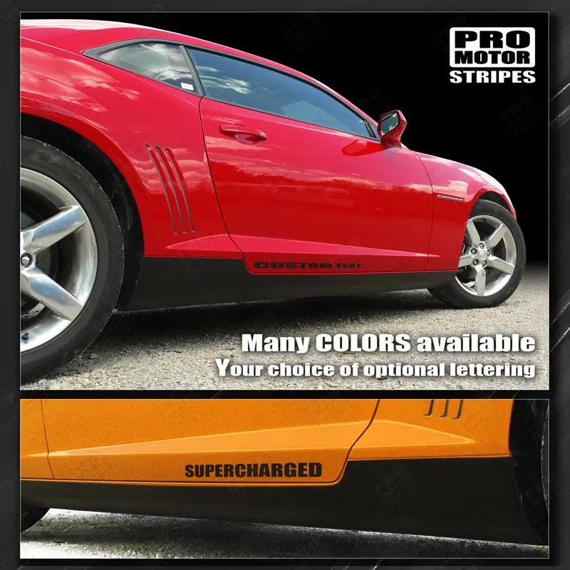 Chevrolet Camaro 2010-2015 Lower Rocker Panel Blackout Stripes 1