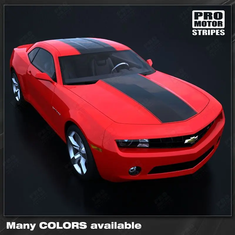 Chevrolet Camaro 2010-2015 Over-The-Top Solid Style Racing Stripes 1