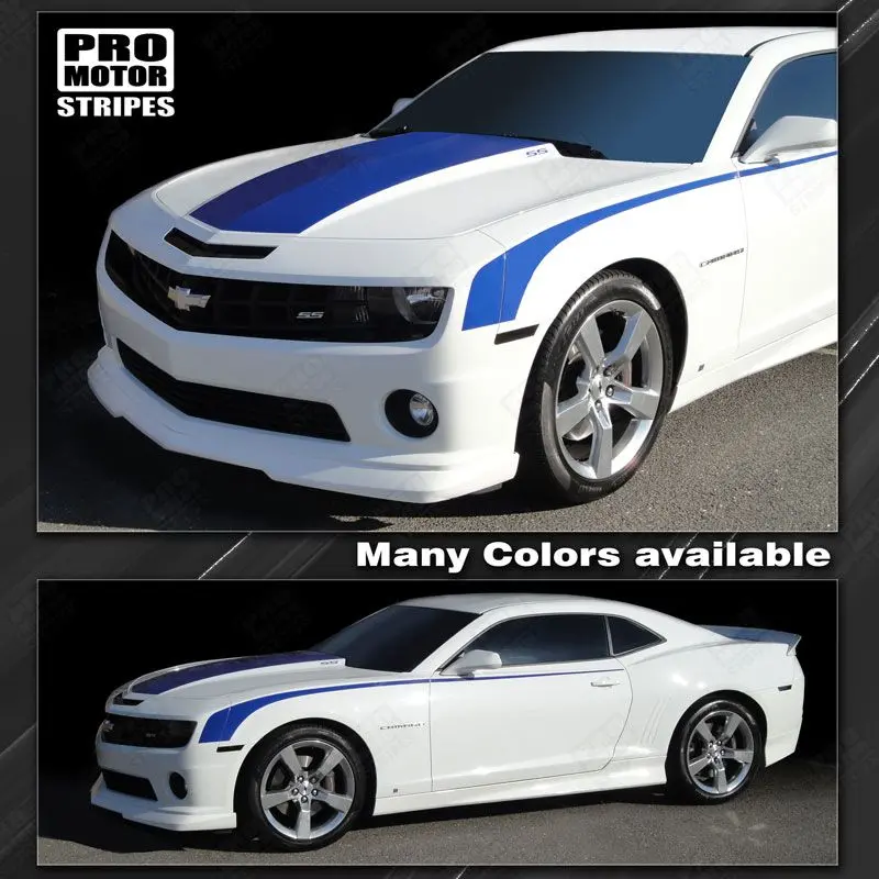 Chevrolet Camaro 2010-2015 Top & Side Hockey Throwback Stripes 1