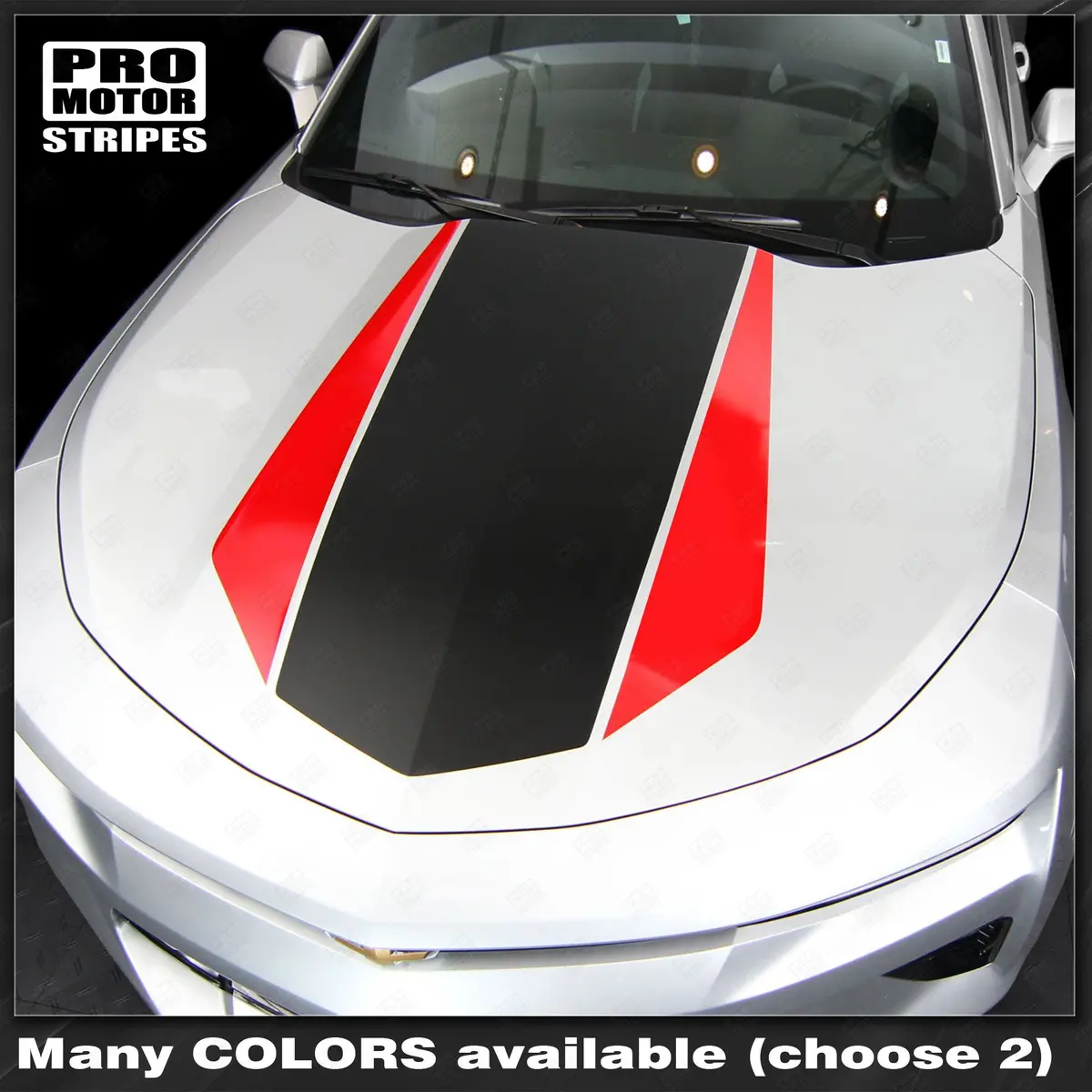 Chevrolet Camaro 2016-2024 (Rs,Lt) Front And Rear 2-Tone Stripes 1