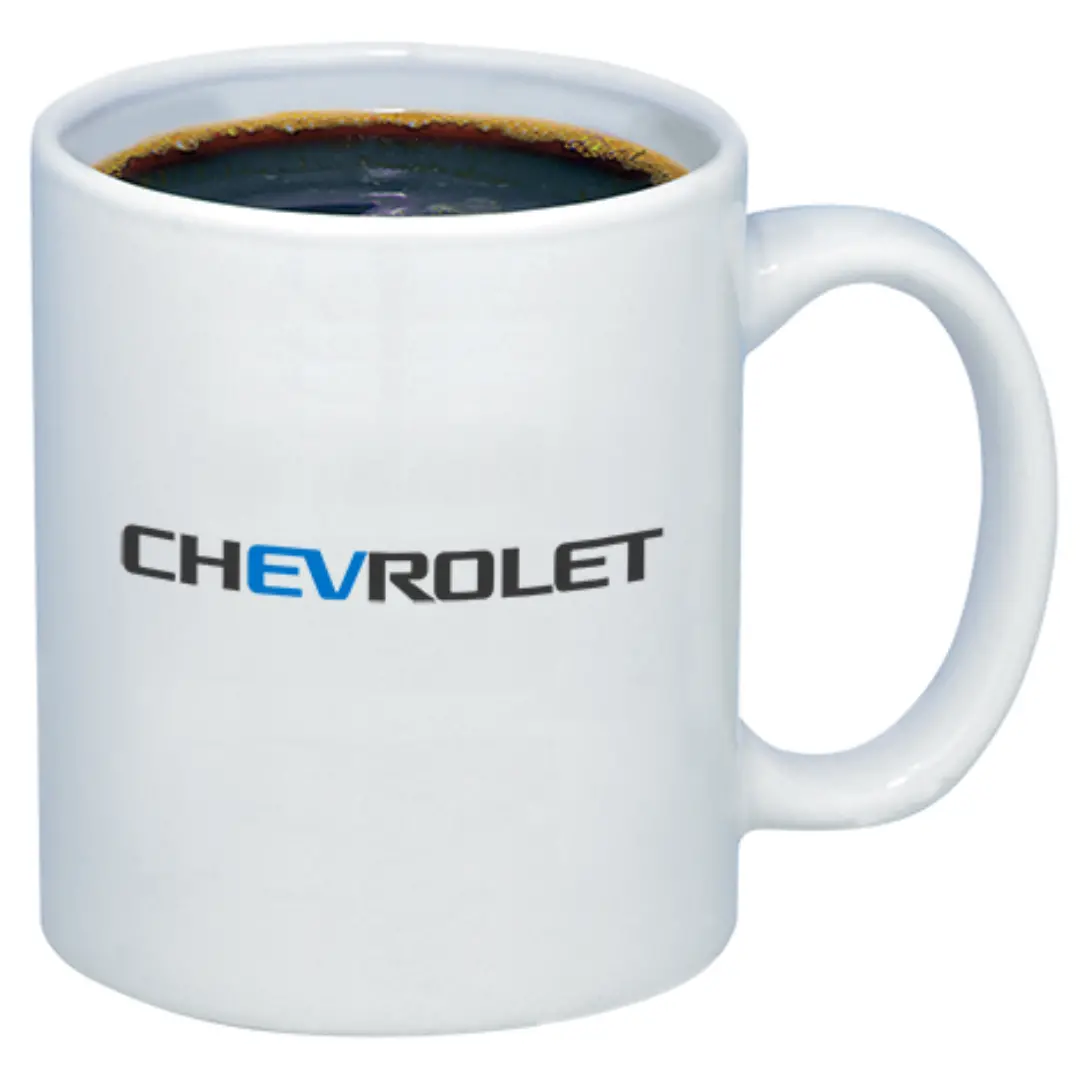 Chevrolet Ev White Ceramic Coffee Mug 1