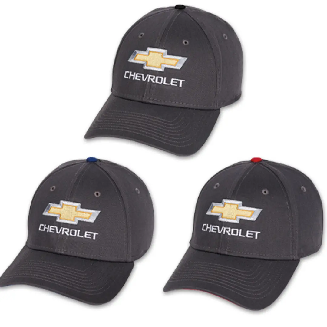 Chevrolet Gold Bowtie Button Hat / Cap 1