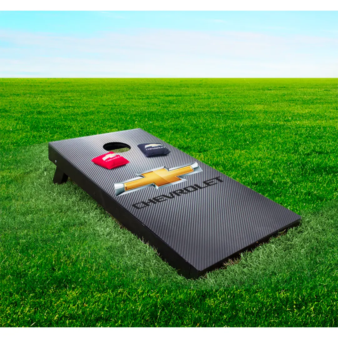 Chevrolet Gold Bowtie Cornhole Board Set 1