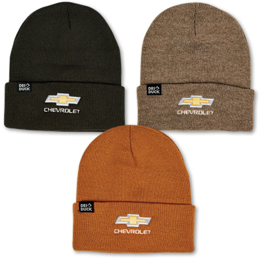 Chevrolet Gold Bowtie Dri-Duck Beanie Cap 1