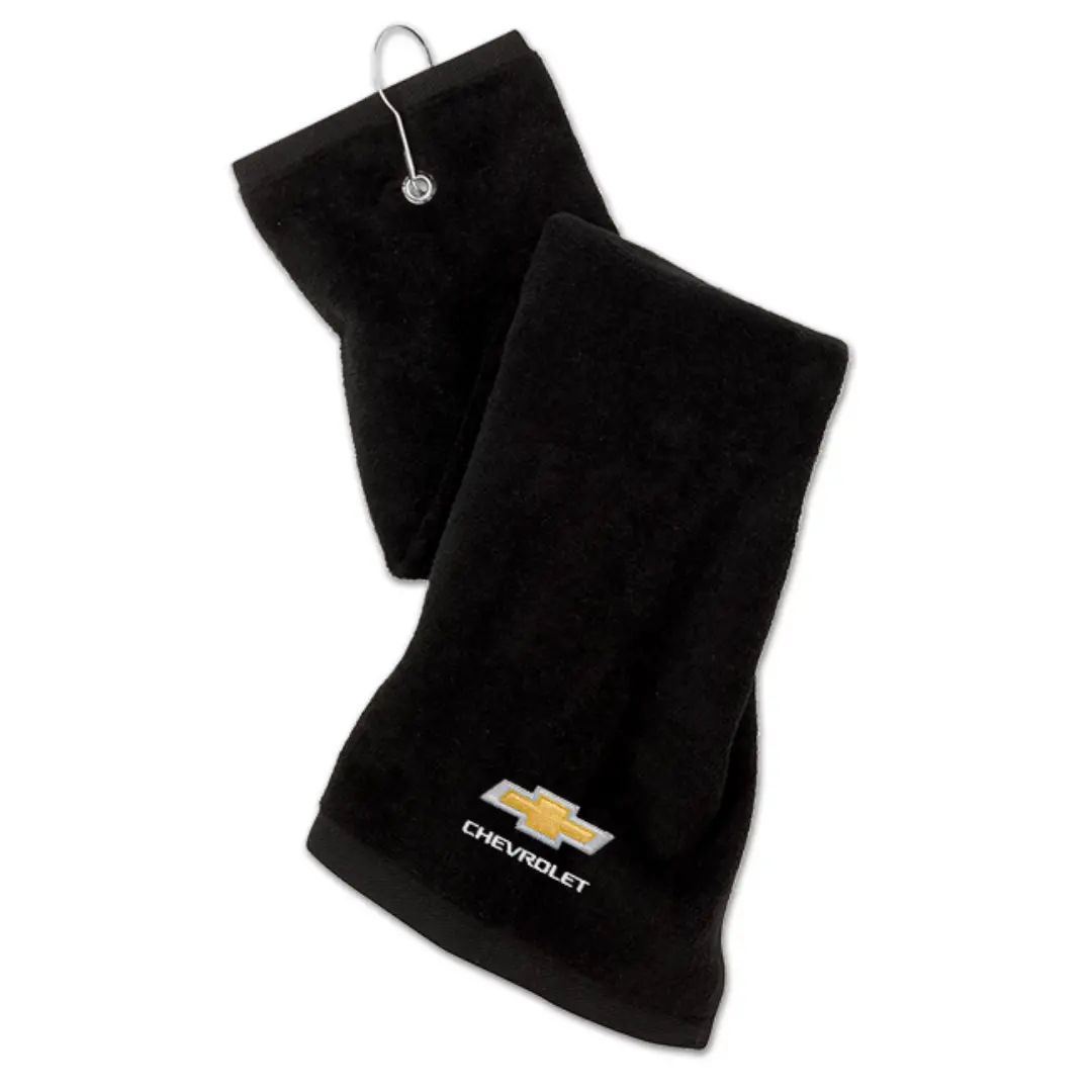 Chevrolet Gold Bowtie Golf Towel 1