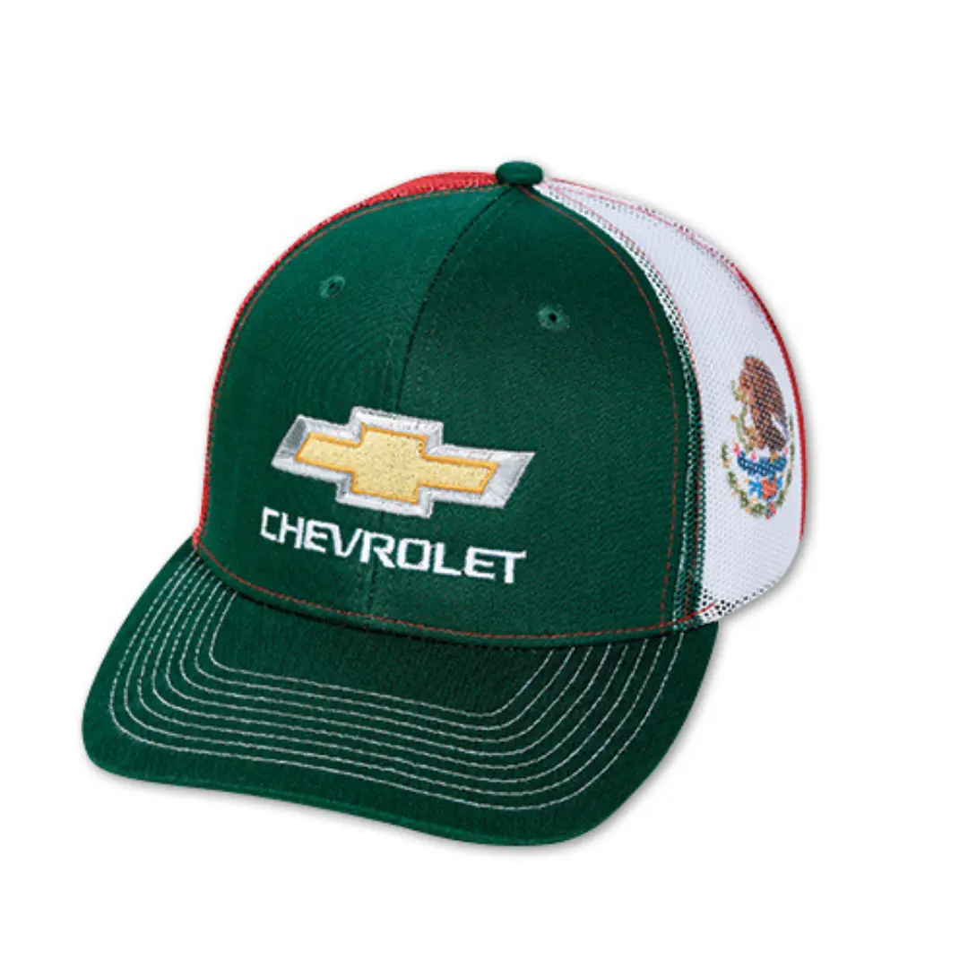 Chevrolet Gold Bowtie Mexican Flag Hat / Cap 1