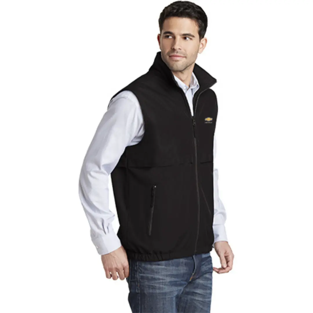 Chevrolet Gold Bowtie Reversible Fleece Jacket Vest 1