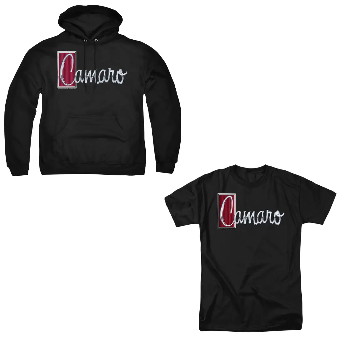 Chevrolet Camaro Script Tee & Hoodie Bundle – Black 1