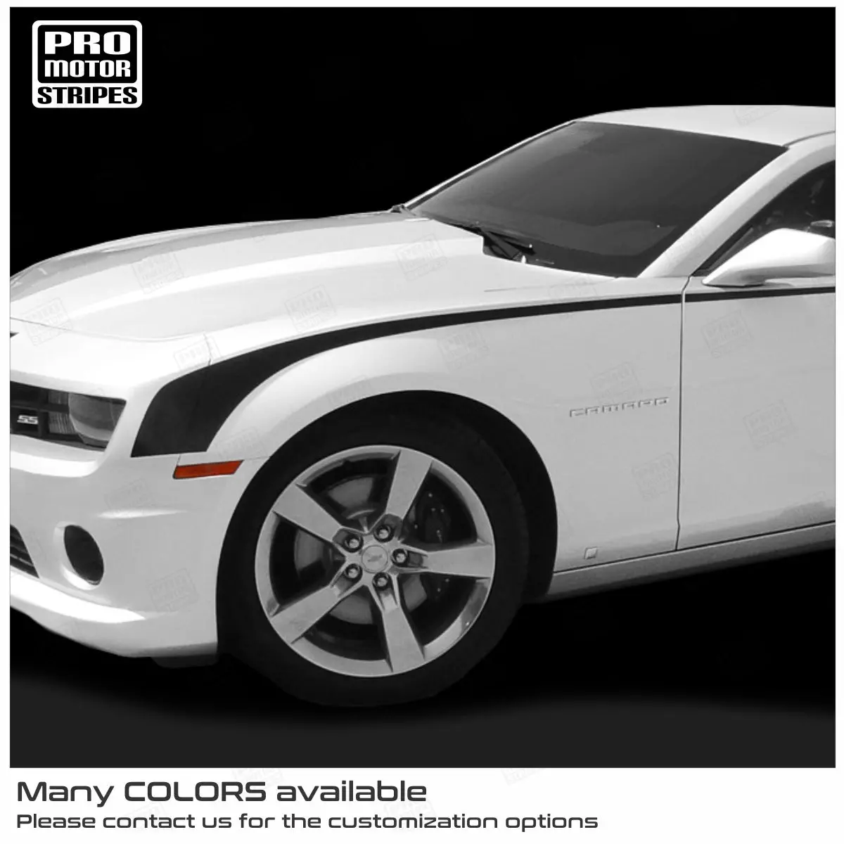 Chevrolet Camaro 2010-2015 Side Hockey Throwback Stripes 1