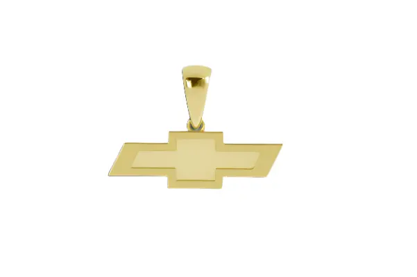 Chevy Bowtie Solid Emblem Pendant | 14K Gold 1