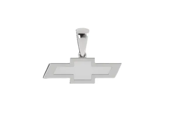 Chevy Bowtie Solid Emblem Pendant | Sterling Silver 1