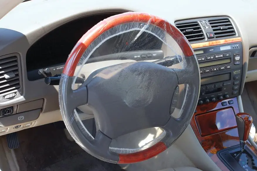 Full Steering Wheel Covers – Shower Cap Style With Elastic Band – Fits Most Cars & Pickup Trucks – Durable 1 Mil Polyethylene – Full Coverage Including Center Hub – Bulk Pack For Auto Shops & Dealerships 1