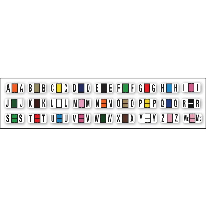 File Right Alphabet Labels Ringbooks Set – 1-1/2" × 3/4" Laminated Alphabet File Labels (A-Z + Mc) – 270 Durable Premium Labels For Automotive & Office Document Organization And Filing Systems 1