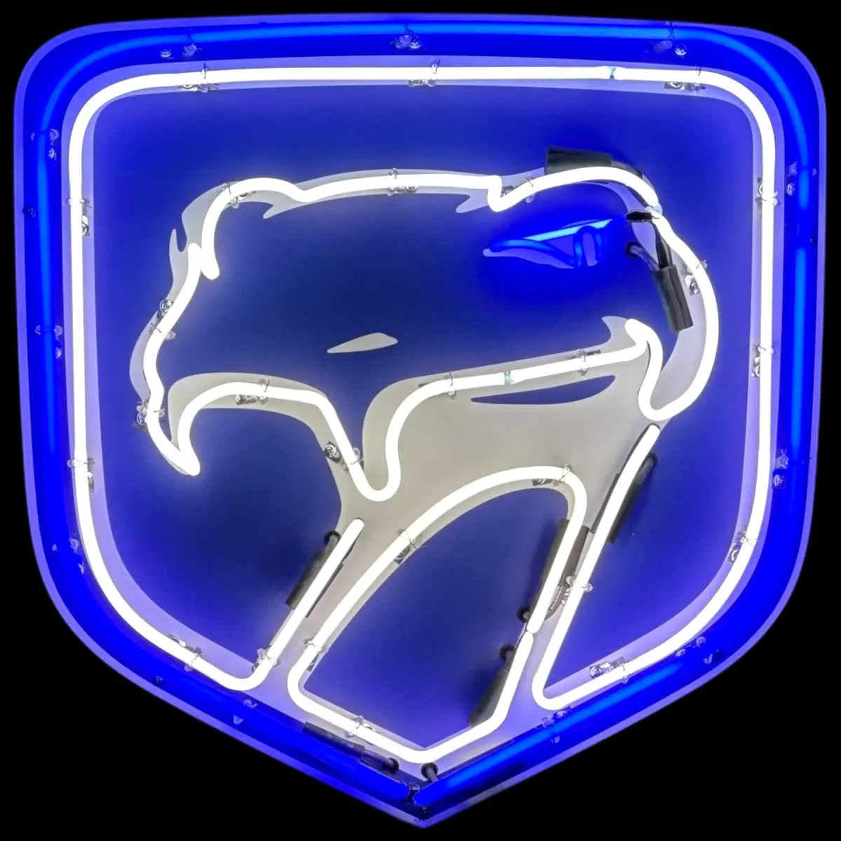 Premium Viper Neon Porcelain Shield (Blue) With Die Cut Steel Can 1
