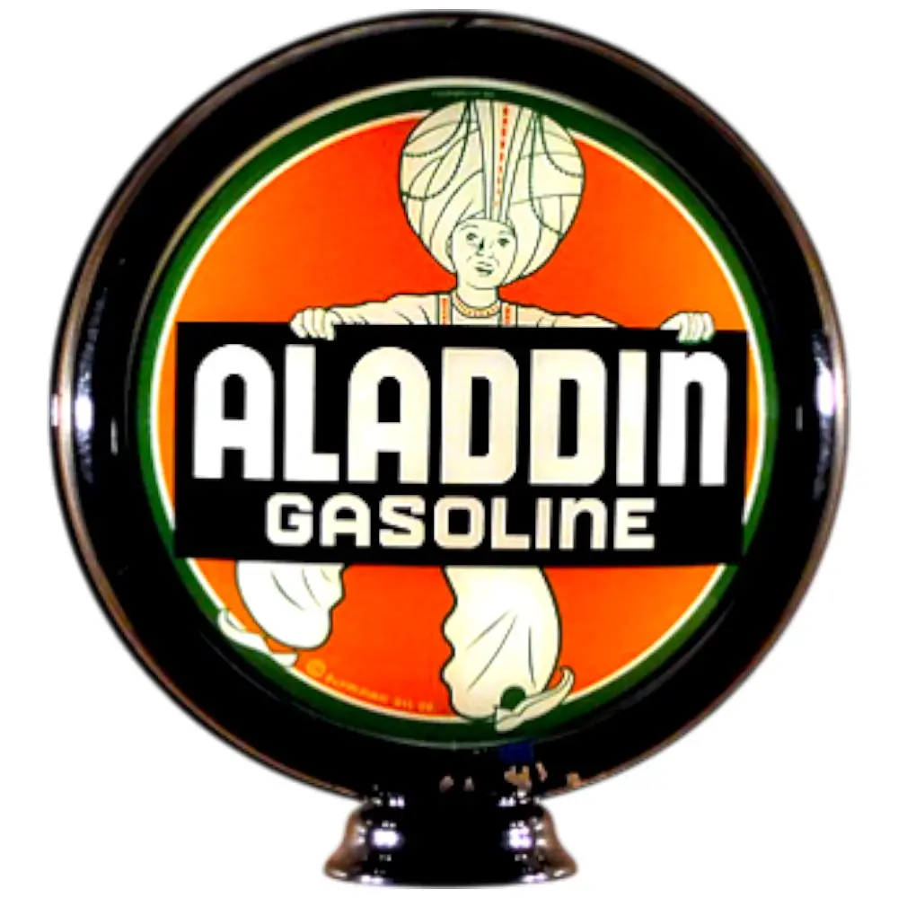 Aladdin Gasoline Lighted Globe Gas Pump Topper 1