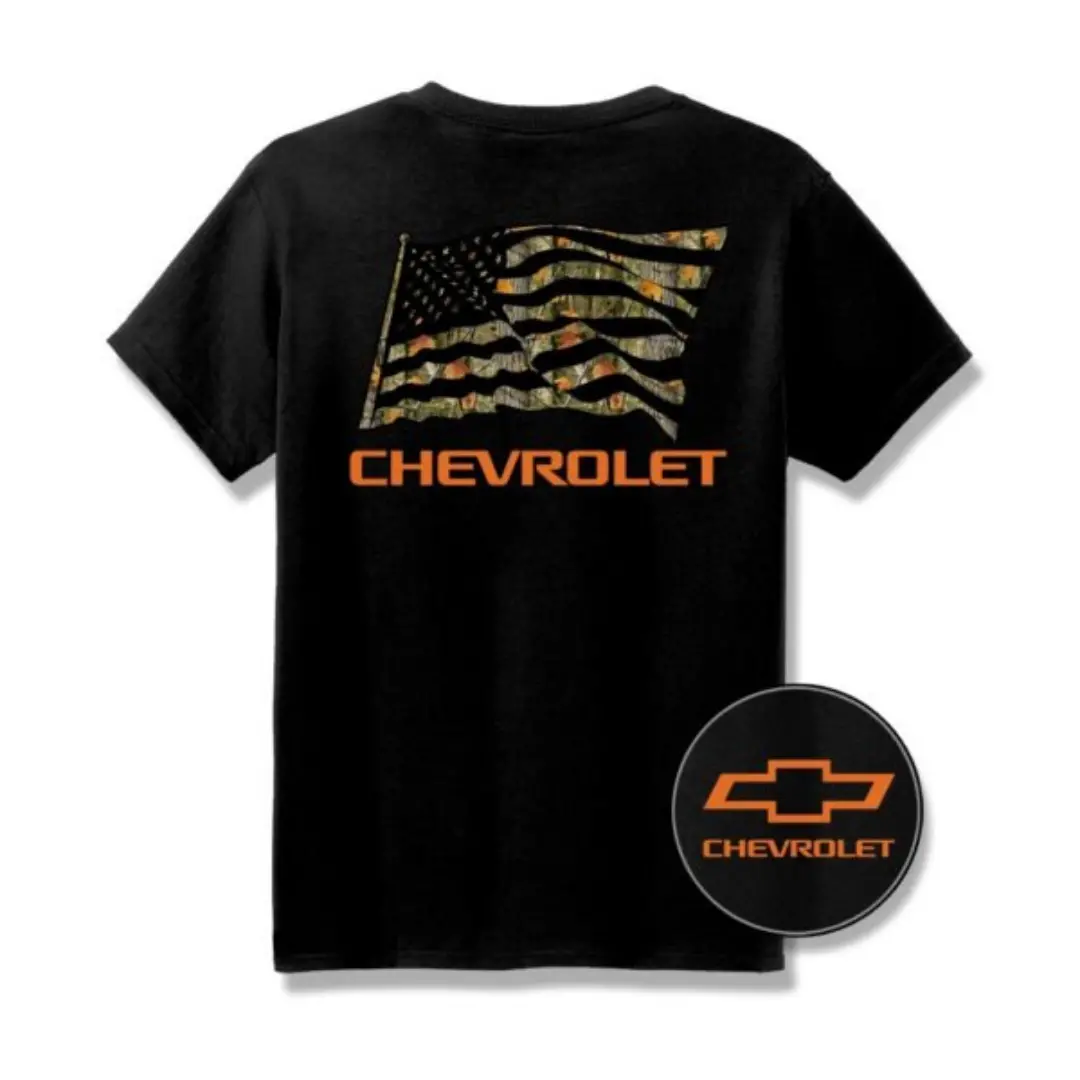 Chevrolet Bowtie Camo Flag T-Shirt 1