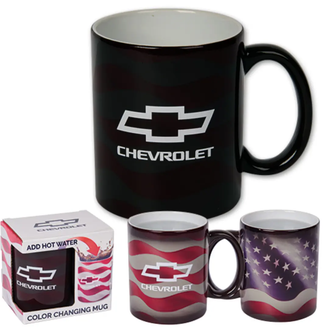 Bowtie Chevrolet Color Changing Flag Mug – 12Oz 1