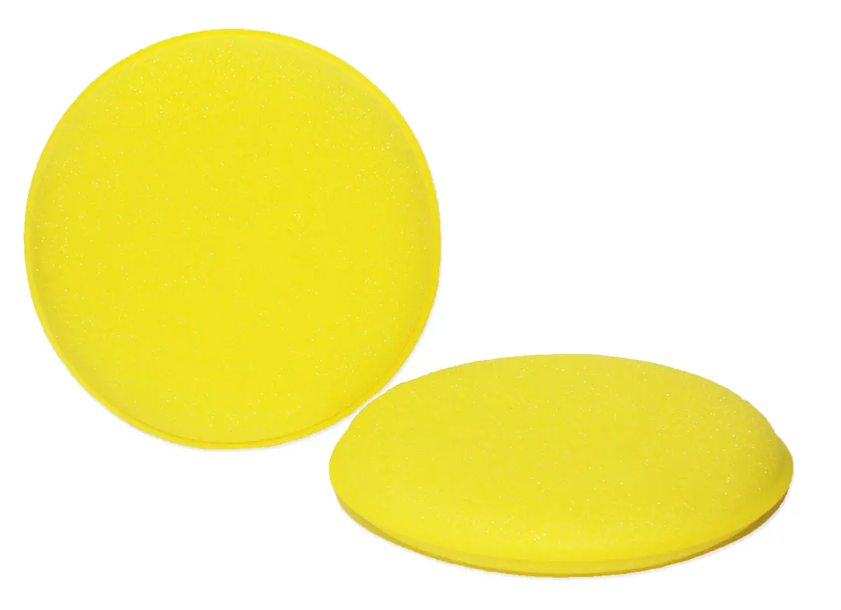 Round Yellow Foam Wax Applicator (4") 1