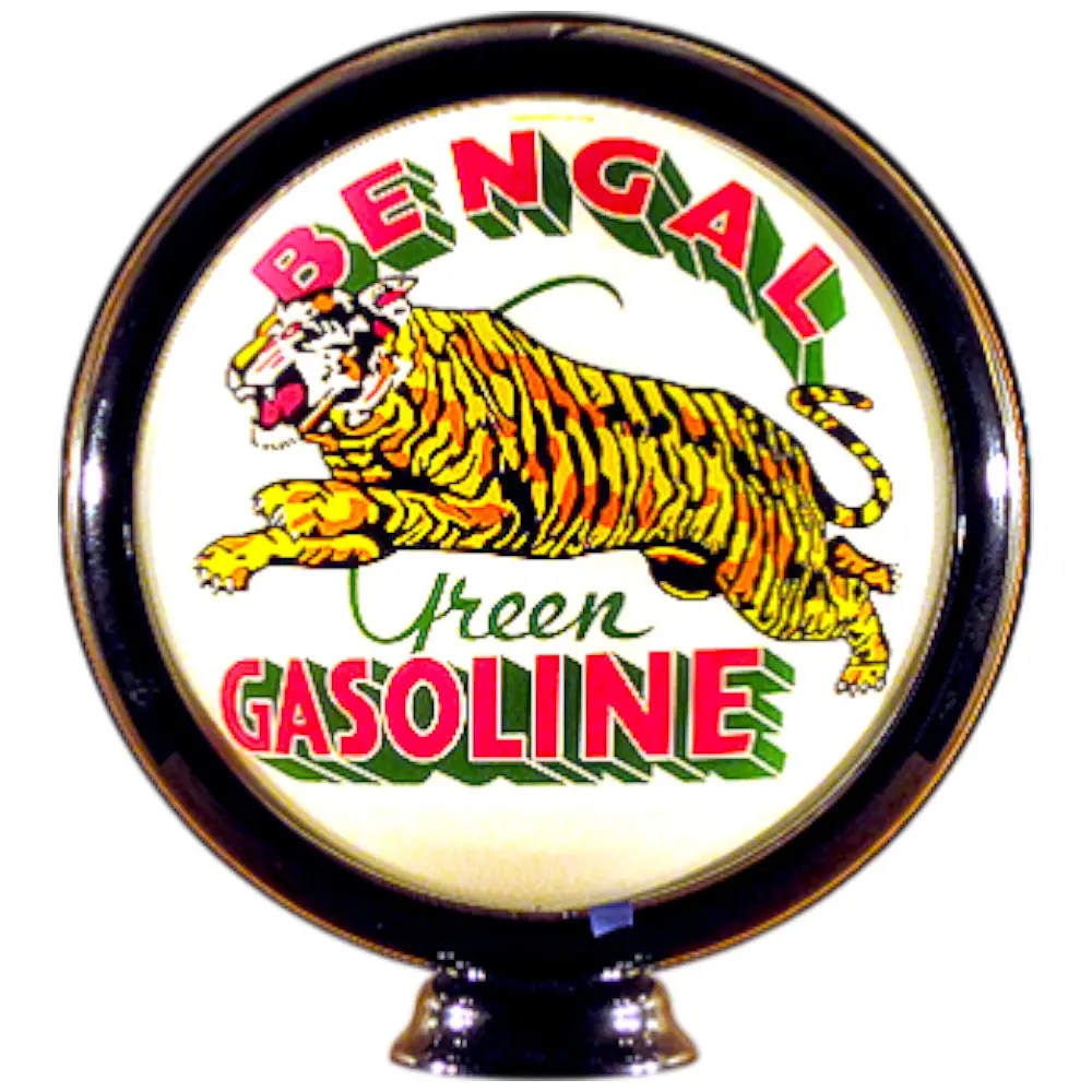 Green Bengal Gasoline Lighted Globe Gas Pump Topper 1