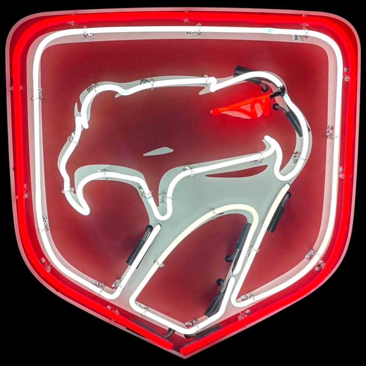 Premium Viper Neon Porcelain Shield (Red) With Die Cut Steel Can 1