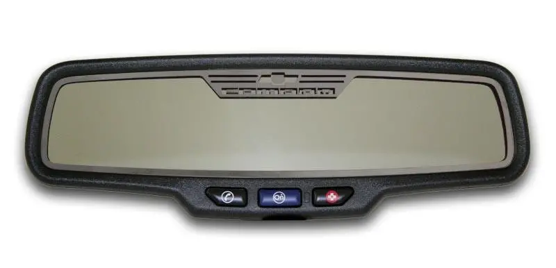 2012-2013 Camaro - Rear View Mirror Trim "Camaro" | Brushed Rectangle 1
