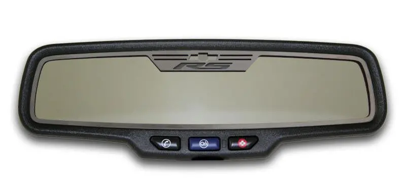 2012-2013 Camaro - Rear View Mirror Trim "Rs" | Brushed Rectangle 1