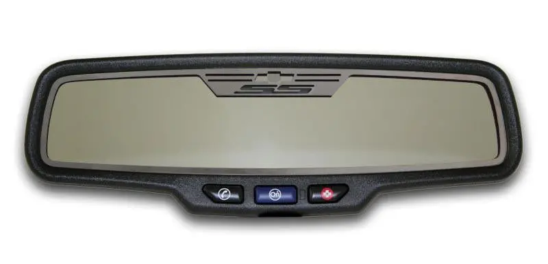 2012-2013 Camaro - Rear View Mirror Trim "Ss" | Brushed Rectangle 1