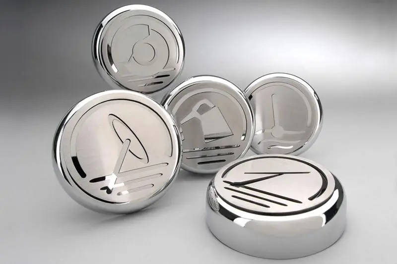 2010-2015 Camaro V6/V8 - Fluid Cap Cover | 5Pc Set | Silver 1
