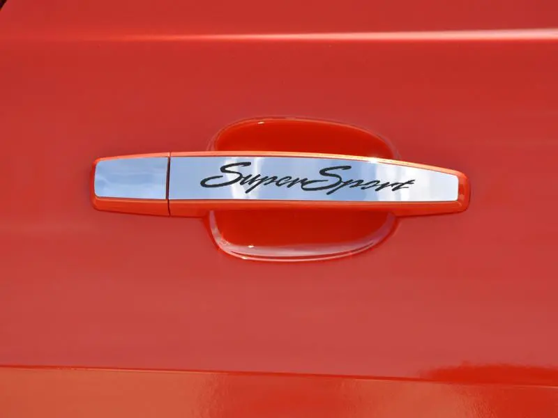 2010-2015 Camaro Door - Handle Plate Polished Exterior "Super Sport" Laser Etched | 2Pc 1