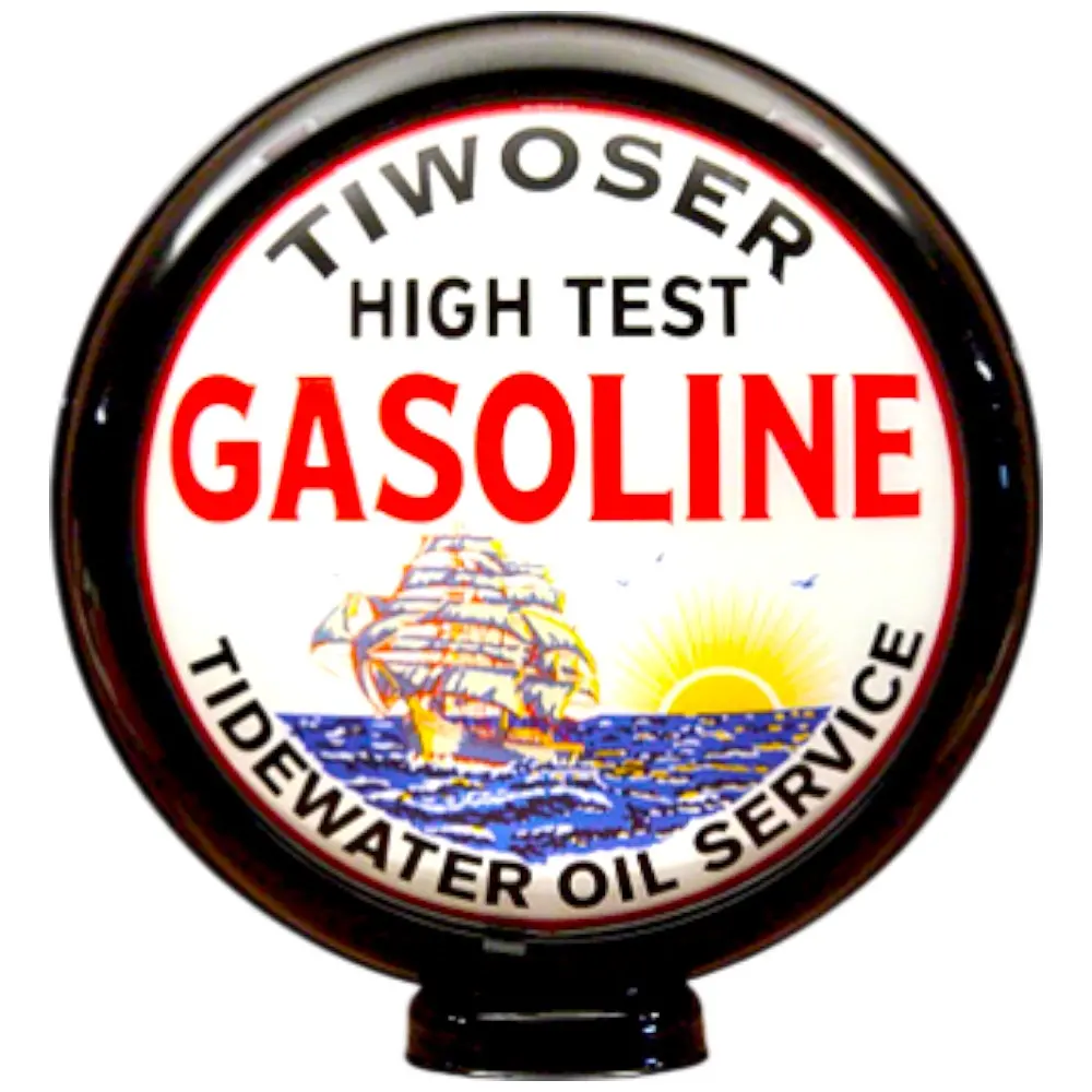 Tiwoser High Test Gasoline Lighted Globe Gas Pump Topper 1