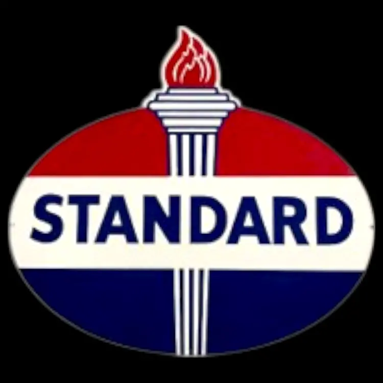 Standard Oil Torch Die Cut Porcelain Vintage Metal Sign 1