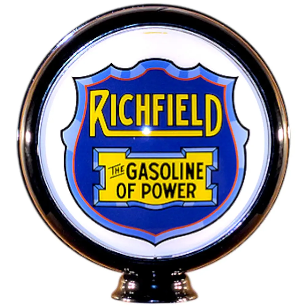 Richfield Gasoline Of Power Lighted Globe Gas Pump Topper 1
