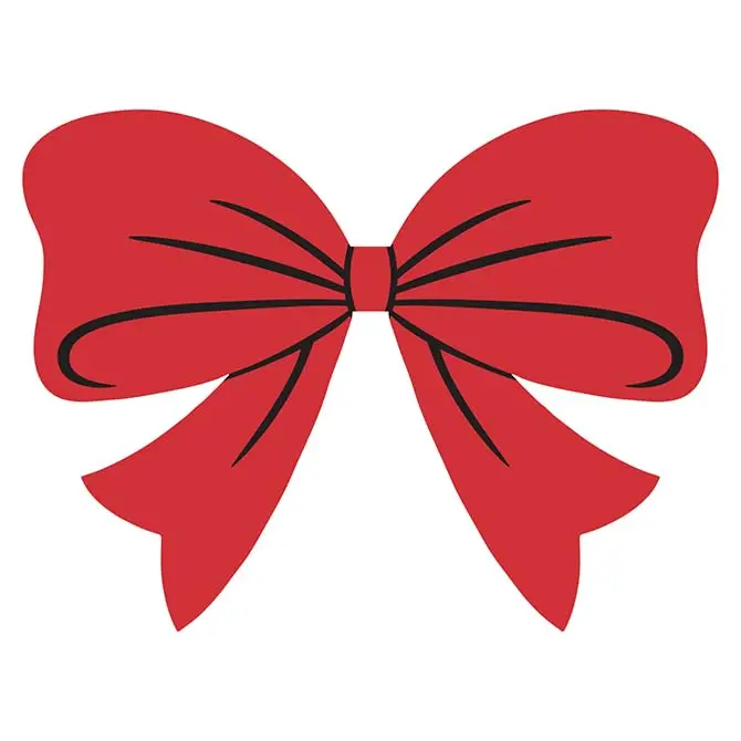 Holiday Bow Window Stickers - Vibrant Red Festive Holiday Stickers - Durable, Weatherproof Vinyl With Easy On/Off Adhesive - Back Slit For Seamless Installation - 14" X 10-5/8" 3