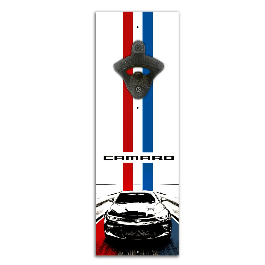 6Th Generation Camaro Wooden Wall Mounted Bottle Opener 1