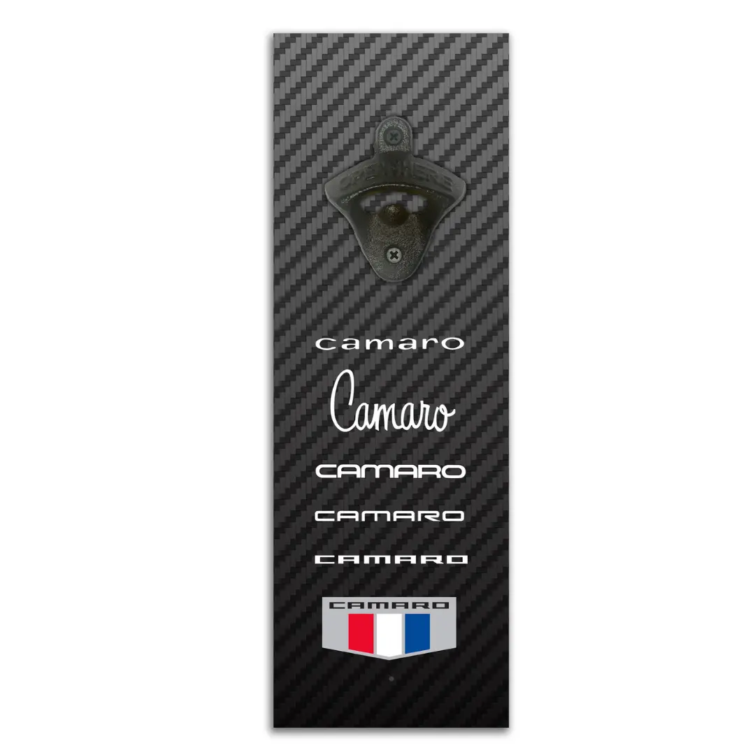 Camaro Generations Wooden Wall Mounted Bottle Opener 1