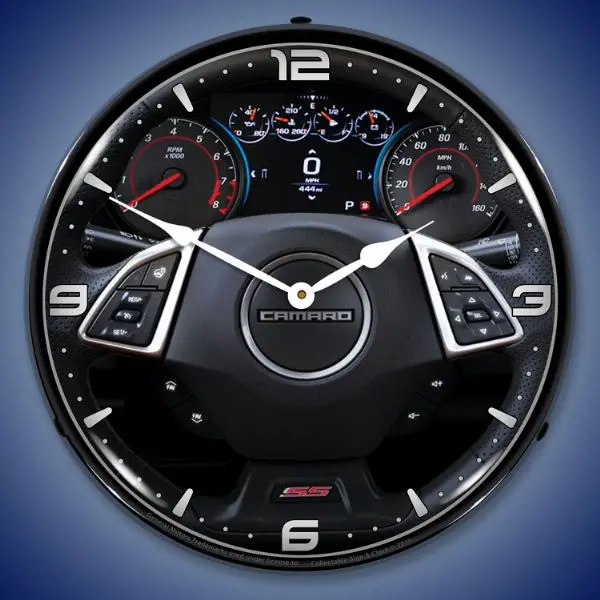 Lighted 2017 6Th Generation Camaro Dash Clock 1