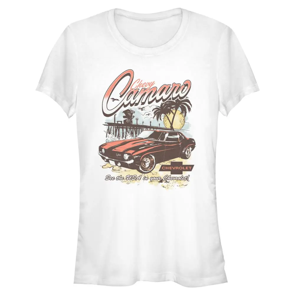 Vintage Camaro See The Usa Junior's T-Shirt 1