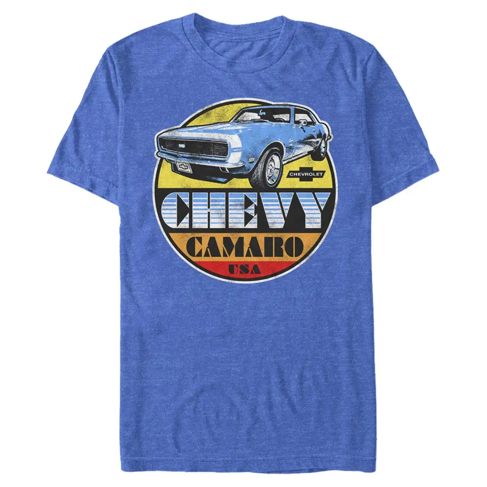 Chevy Camaro Retro Cruisin' Men's T-Shirt - Blue 1