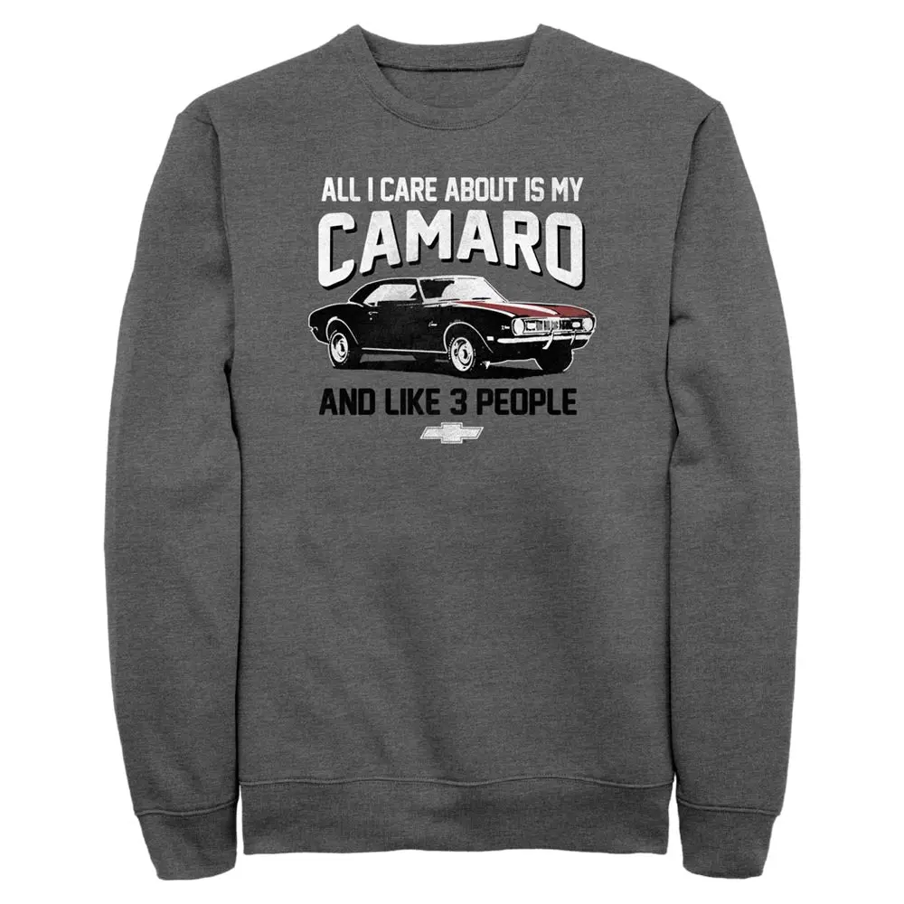 All I Care About Is My Camaro Men's Pullover Fleece Sweatshirt 1