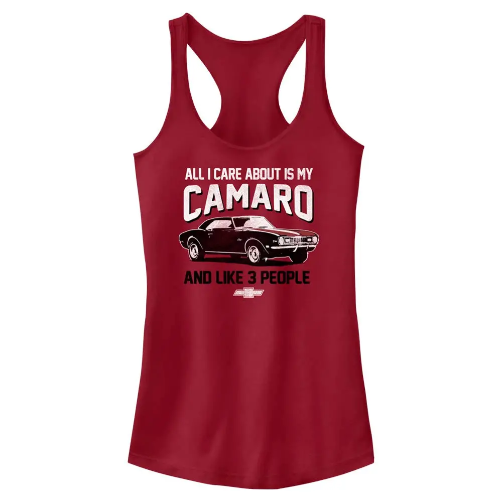 All I Care About Is My Camaro Junior's Racerback Tank 1