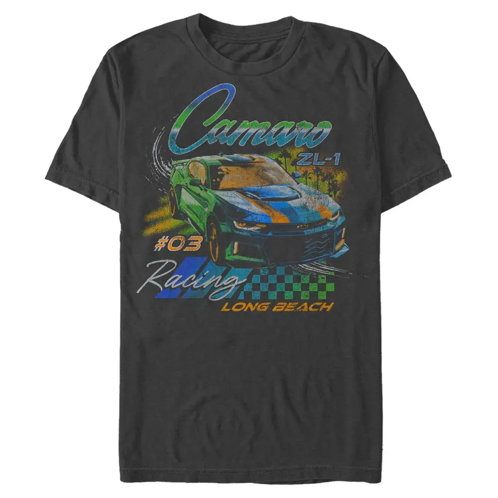 Chevrolet Camaro Zl1 Racing Long Beach Charcoal Tee 1
