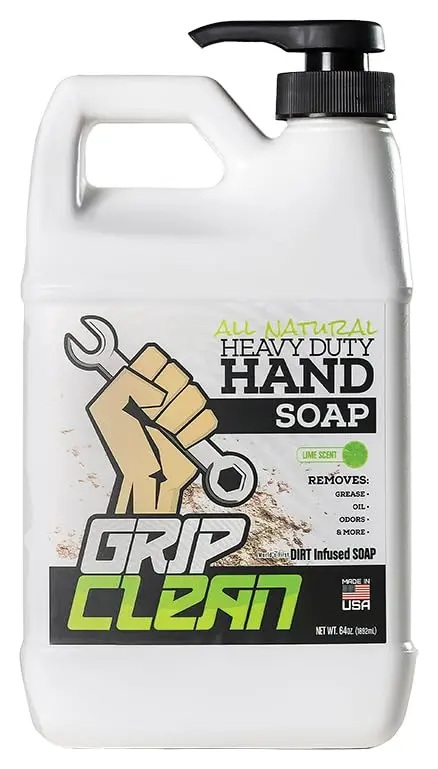 Grip Clean Hand Soap – Removes Automotive Grease, Oil & Odors – All-Natural Lime Fragrance – Highly Moisturizing Dirt-Infused Mechanic Hand Cleaner – Available In Multiple Sizes 1