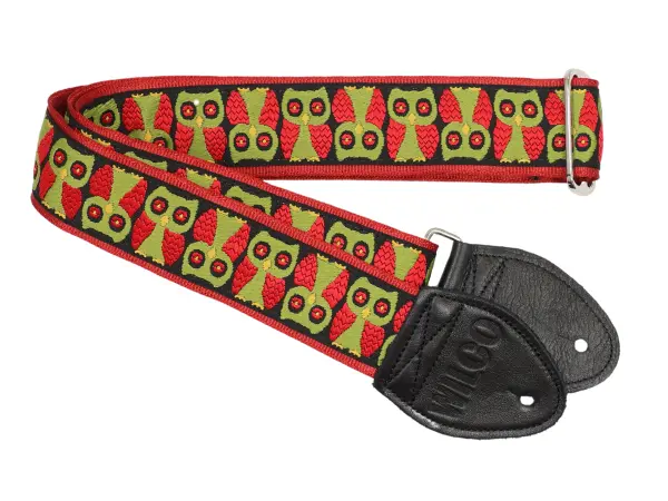 Souldier Wilco Vegan Signature Olive And Red Owls Guitar Strap *Free Shipping In The Usa* 1
