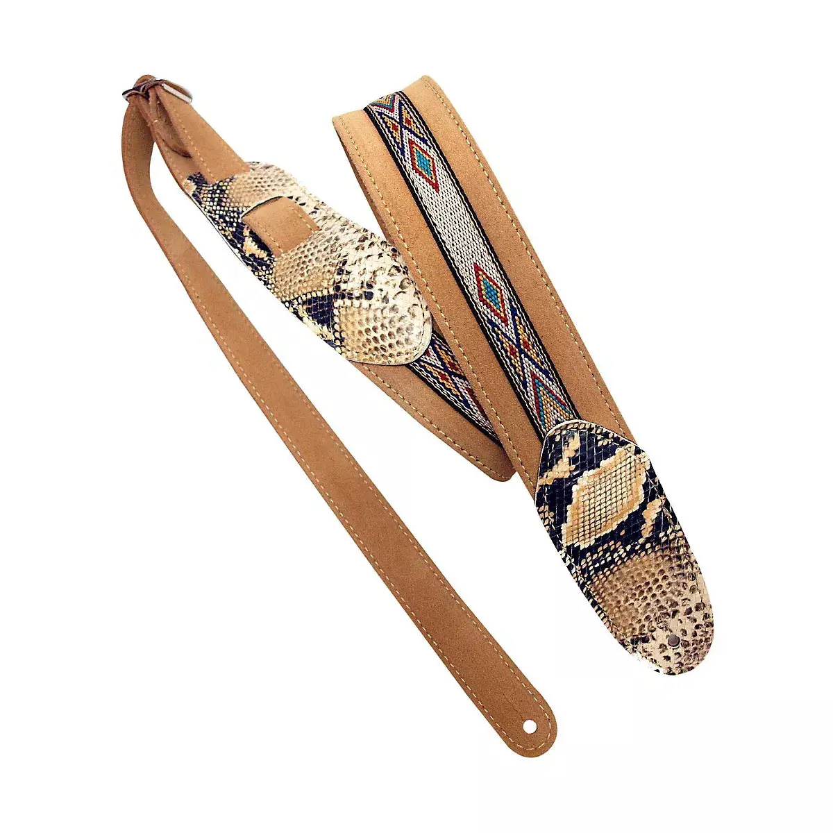 Lm Products Ls-32T Suede Snake End Guitar Strap *Free Shipping In The Usa* 1