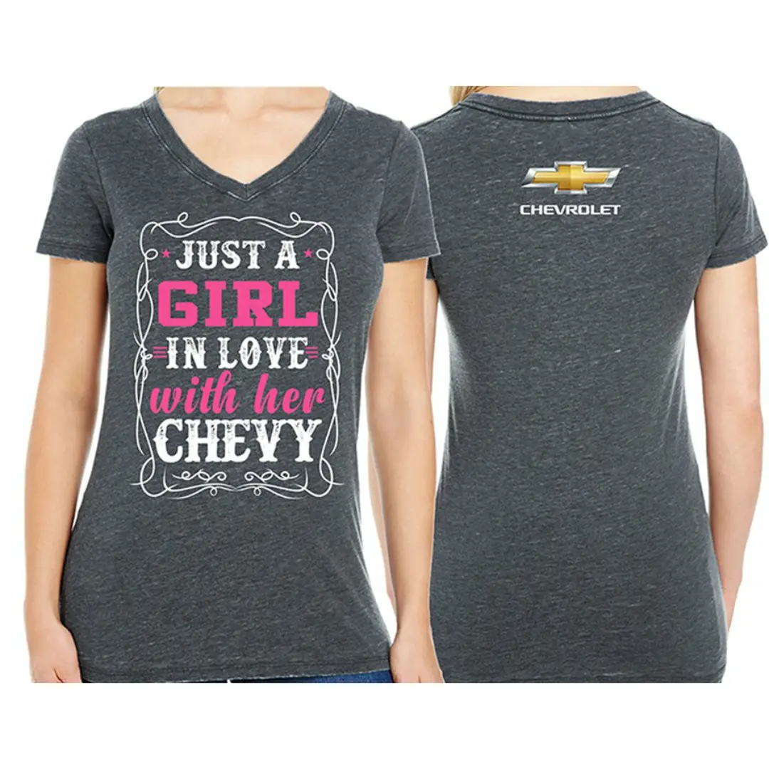 Girl In Love With Her Chevy Tee 1